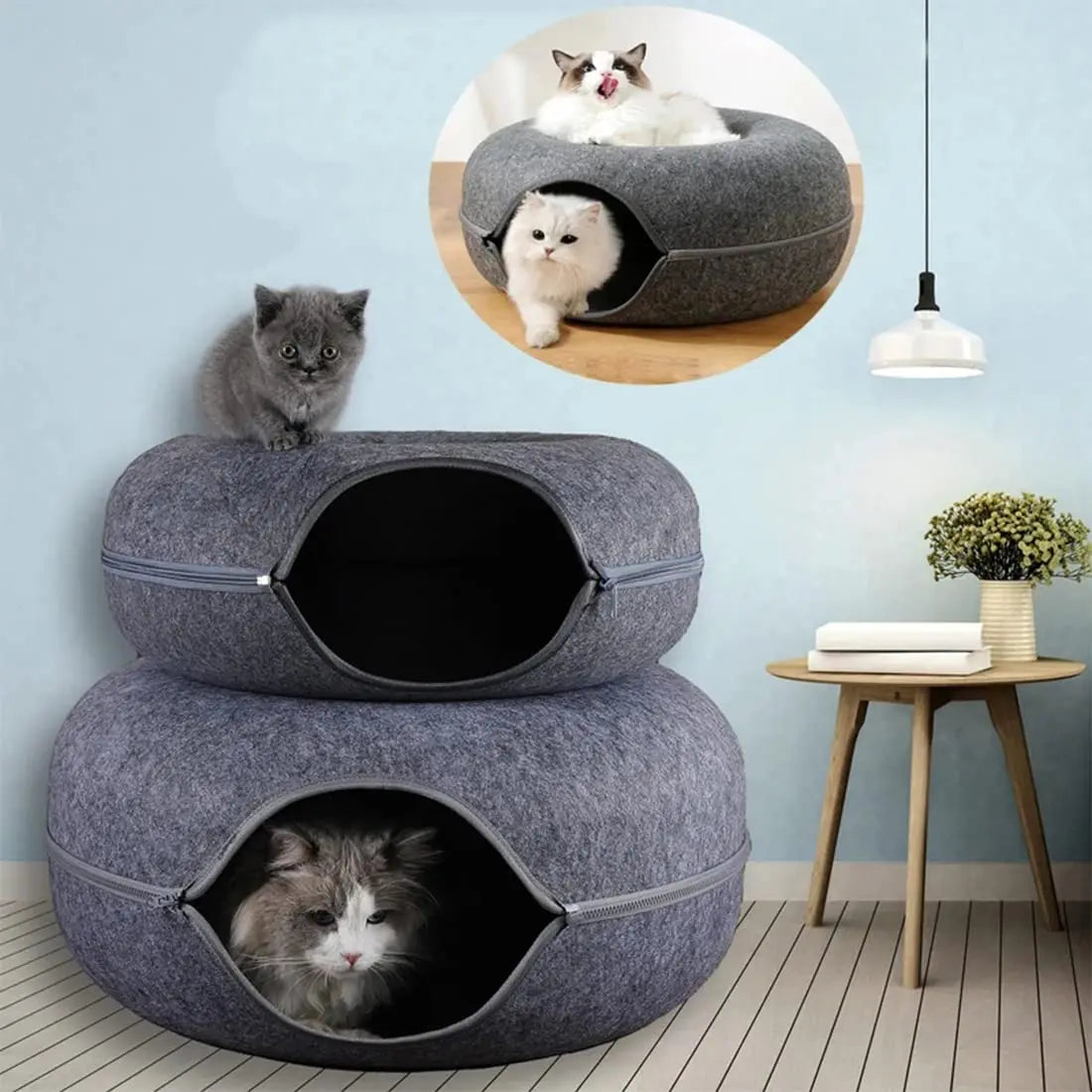 CozyLoop Donut Cat Bed & Play Tunnel