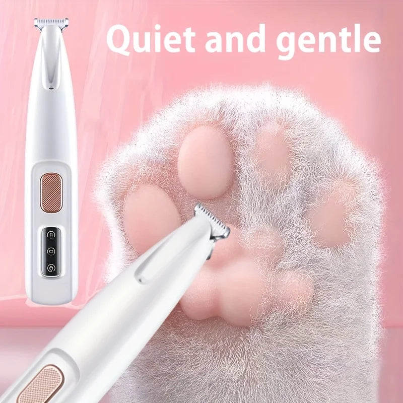 Rechargeable Pet Paw Trimmer - USB Cordless Grooming Clipper for Dogs & Cats