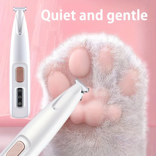 Rechargeable Pet Paw Trimmer - USB Cordless Grooming Clipper for Dogs & Cats