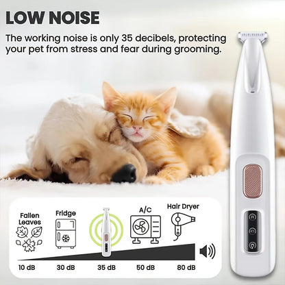 Rechargeable Pet Paw Trimmer - USB Cordless Grooming Clipper for Dogs & Cats
