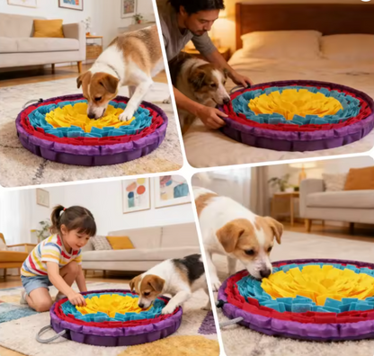 Dog snuffle mat feeder