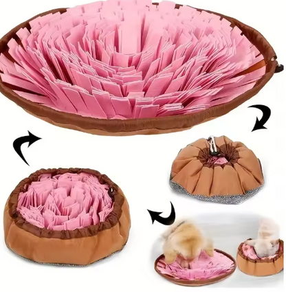 Dog snuffle mat feeder
