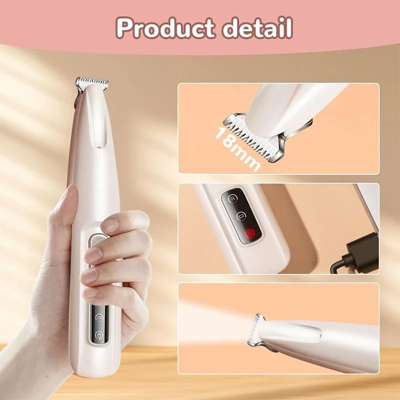 Rechargeable Pet Paw Trimmer - USB Cordless Grooming Clipper for Dogs & Cats